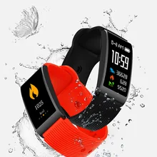 Красочные Экран Фитнес Smart Браслет Bluetooth 4.0 Смарт сердечного ритма Приборы для измерения артериального давления Мониторы IP68 Водонепроницаемый напоминание
