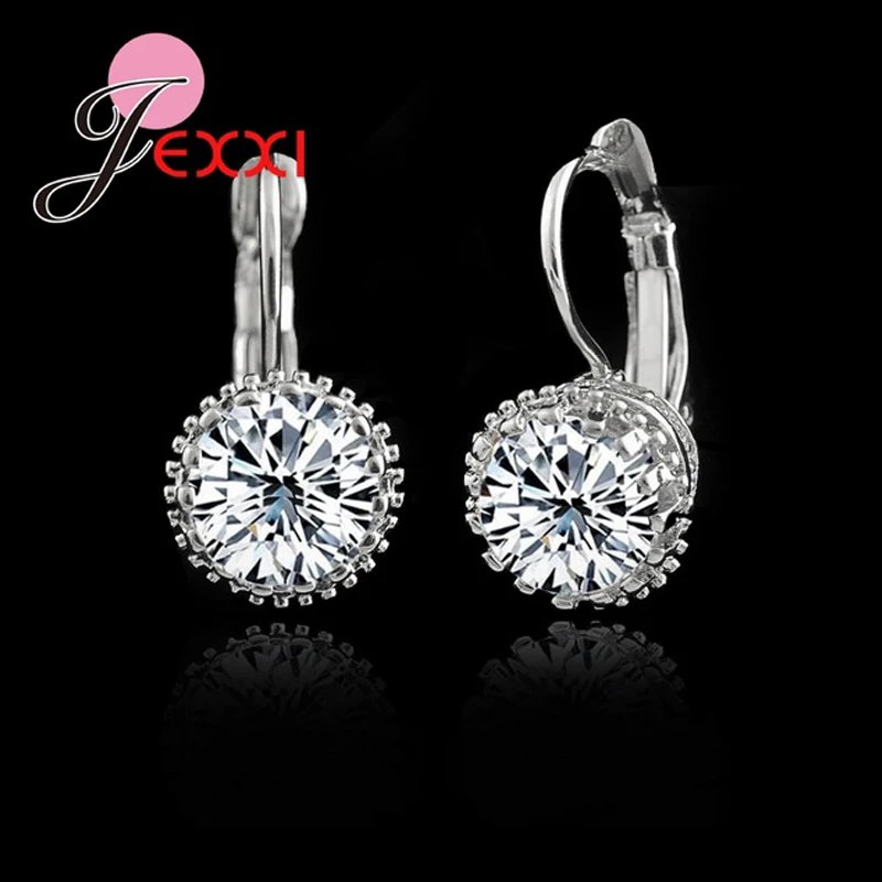 

Top Selling Factory Price 925 Sterling Sliver Fashion Earring Jewelry Shiny CZ Cubic Zirconia Woman Daily Earrings