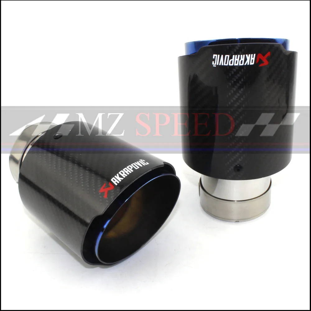 

car styling Glossy Akrapovic exhaust car car-styling pipe muffler tip carbon fiber Sfor BMW for Volkswagen for Benz (1PCS)