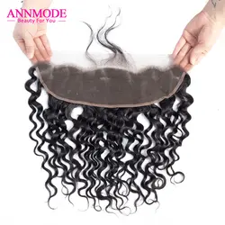 Annmode человеческие волосы 13X4 предварительно сорвал синтетический Frontal шнурка волос синтетическое закрытие волос Бразильская холодная