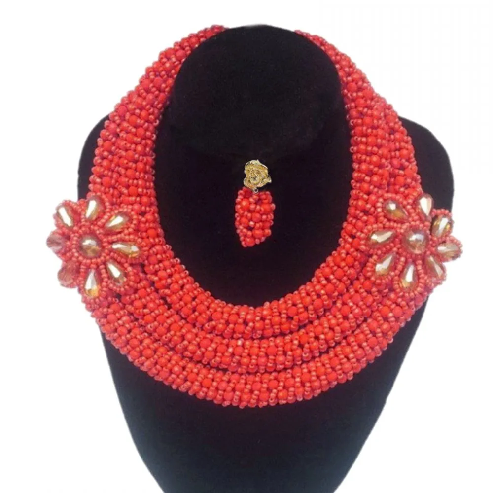 Высокое качество Дубай ожерелье ювелирный набор зеленый смелый Африканский колье ожерелье набор браслет серьги пользовательский цвет еврей Индийский Бисер