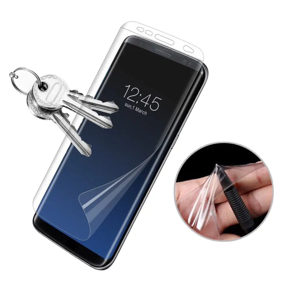 Мягкая защитная пленка с изогнутыми краями 3D для Samsung Galaxy S9 Plus Note 8 S8 S7 A3 A5 A7 2017