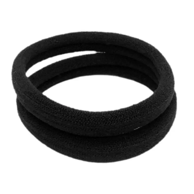 10Pcs Women Girls High Elasticity 4cm Medium Thick Rolled Towel Hair Rope Candy Solid Color Rubber Band Ring Ponytail Holder Scr