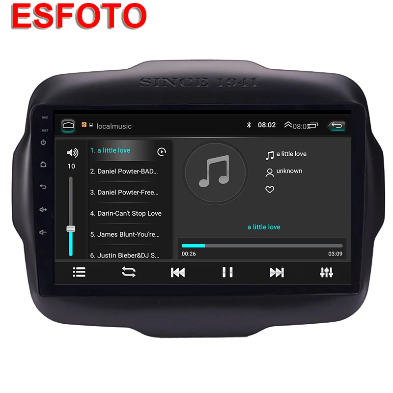 Sale 9" Android 8.1 touch screen car multimedia system for Jeep Renegade 2016 2017 2018 car radio gps navigation Video audio wifi BT 3