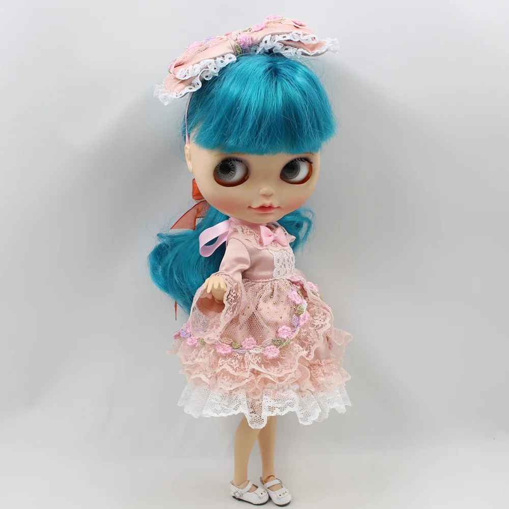 ICY Blyth doll розовое платье принцессы с повязкой на голову и элегантные наряды для 1/6 размера
