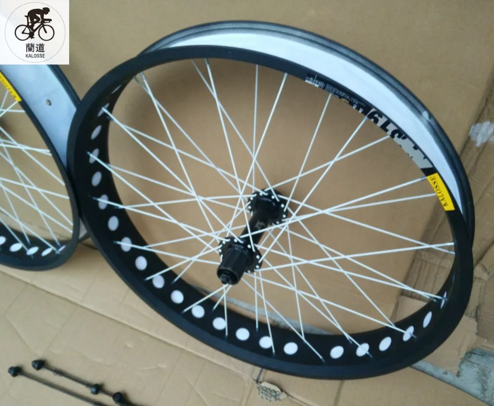 Kalosse 100 мм фэтбайк F135/ R190mm DIY Цвет 36 отверстий 26*4 0 шины для снега/пляжа велосипедные