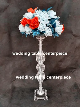 

high quality new clear acrylic crystal pillar flower centerpiece stands for table decoration