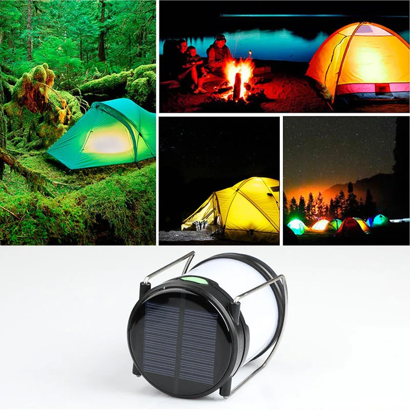 

Newest 2Pcs/Set Solar LED Light Portable Outdoor Lantern Emergency Lamp for Night Fishing Hunting Camping 55