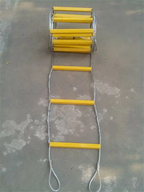 10M High strength Steel wire Rope ladder Escape Folding Ladders Fire ladder