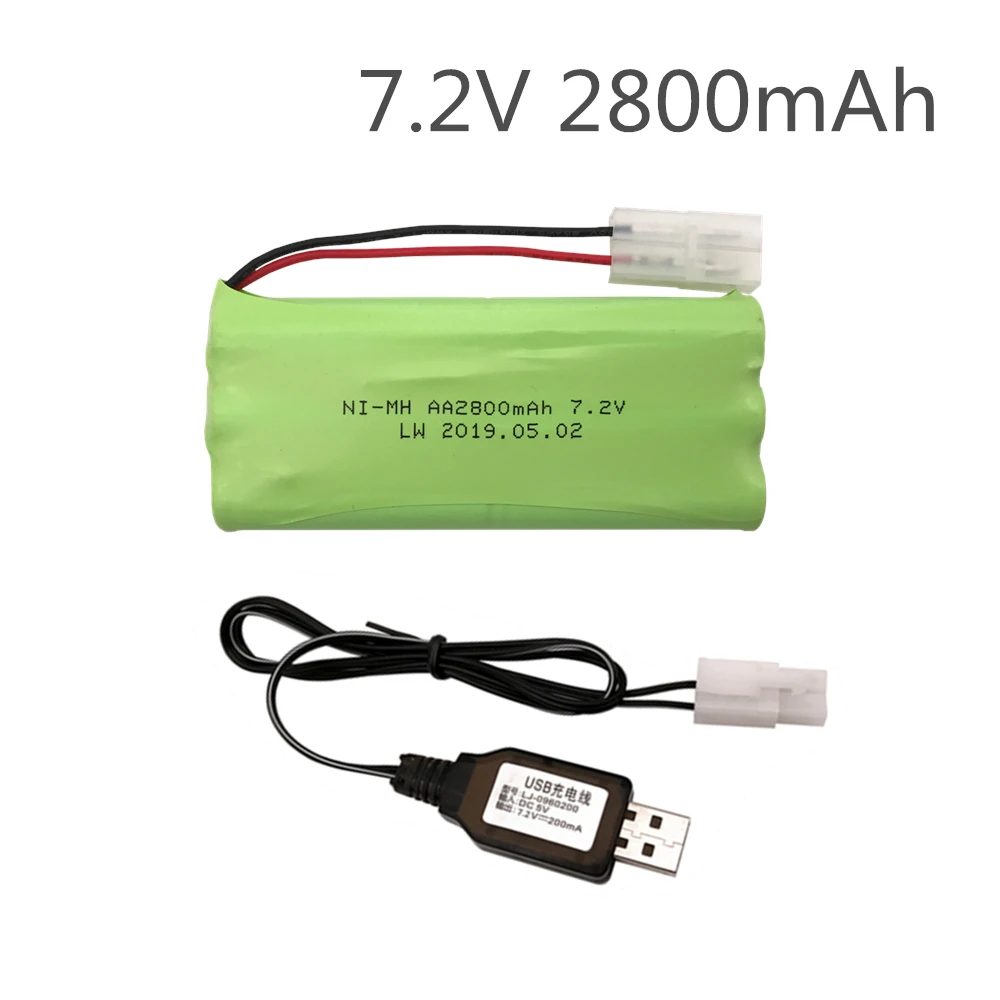 2800mah 7,2 v перезаряжаемая батарея с зарядным устройством nimh 7,2 v aa nimh батарея для дистанционного управления электрическая игрушка инструмент лодка