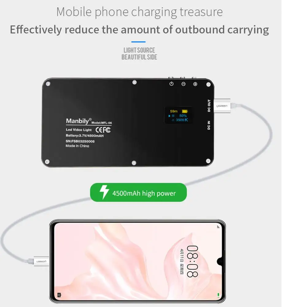 Manbily MFL-06 Mini Portable Photography Lighting