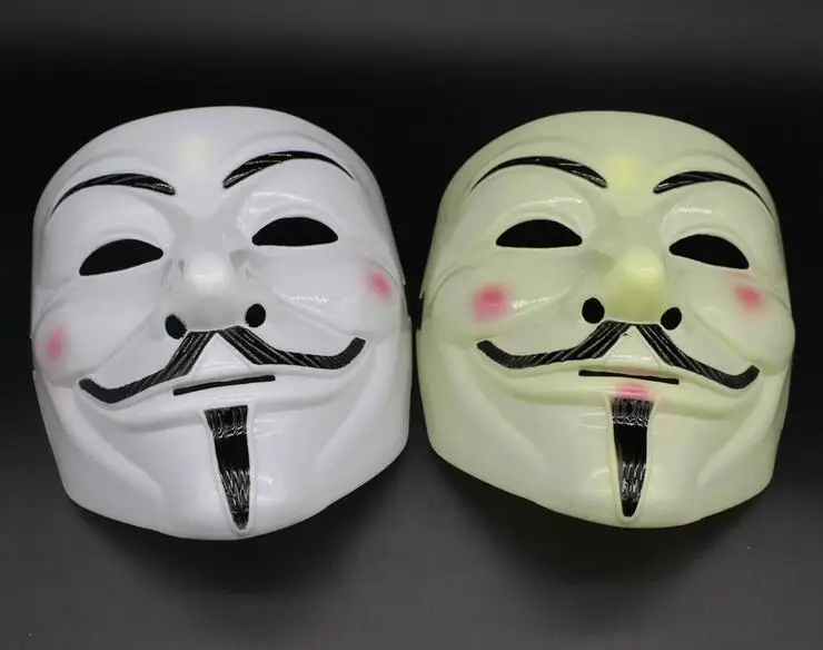 

V Mask Halloween Mask Masquerade Masks For Vendetta Anonymous Valentine Ball Party Full Face Super Scary 3color 50pcs