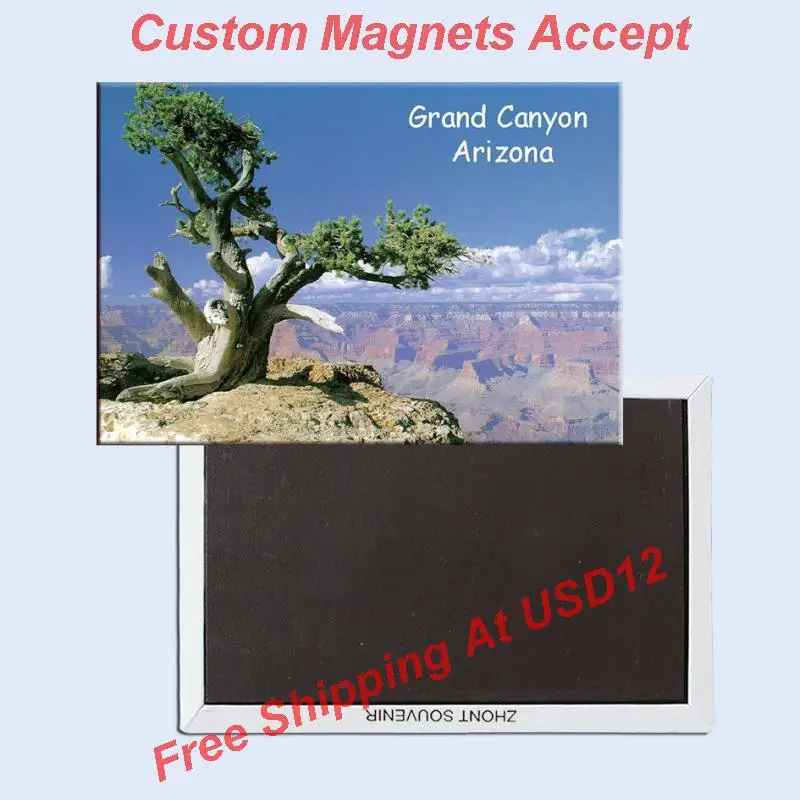 

Free Shipping Rectangle 78*54*3 mm Grand Canyon, Arizona Rigid Metal Wrapped Keepsake Refrigerator Magnets 20466