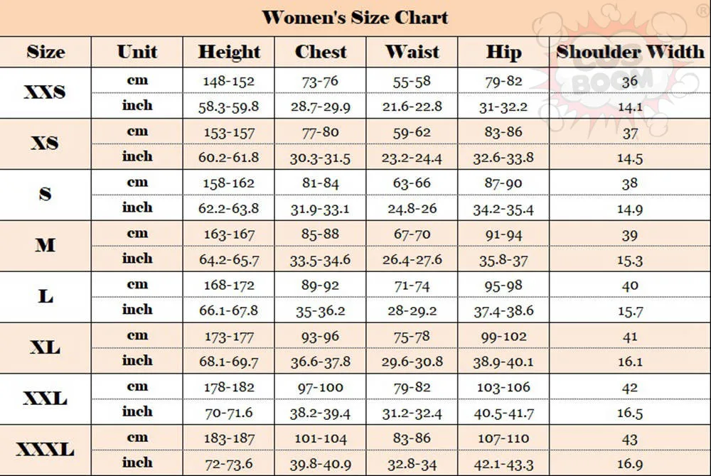size chart for women2_