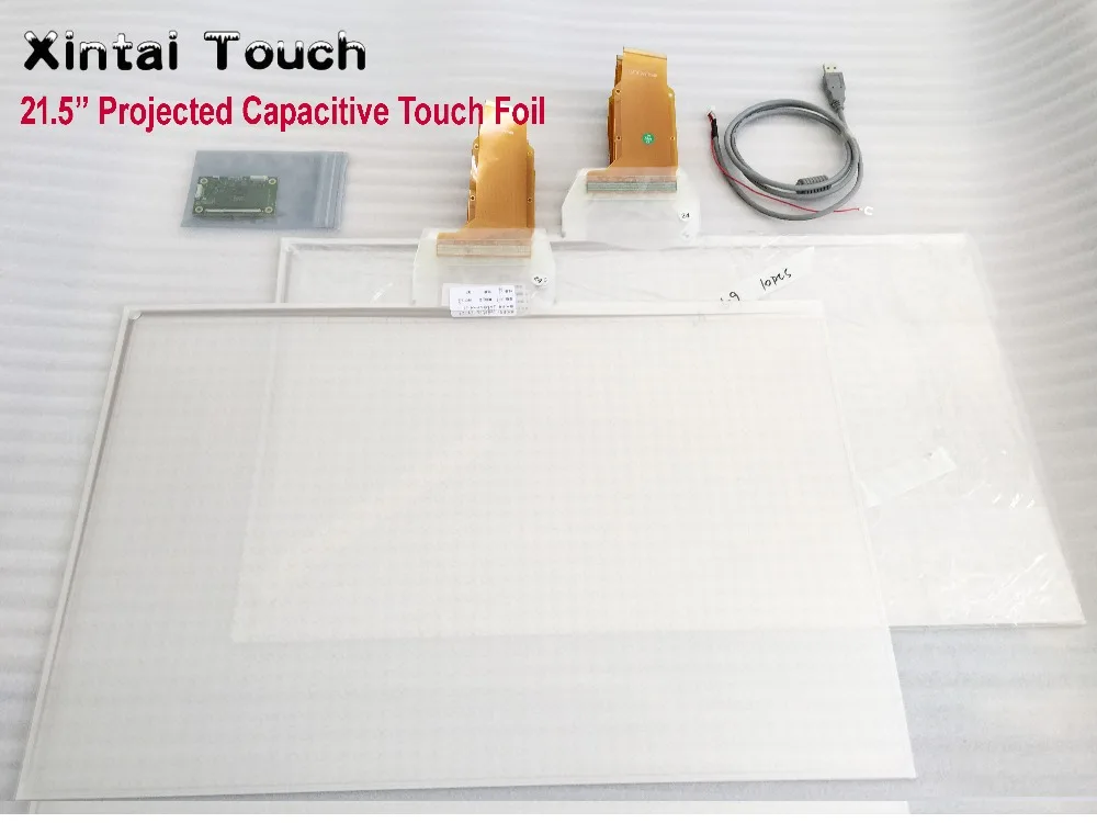 Xintai Touch 21 5 дюйма емкостный сенсорный Фольга 10 точек Голографическая фольга прозрачная Интерактивная usb