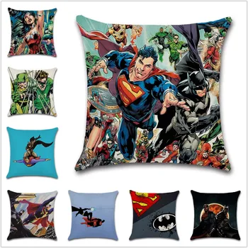 

Super hero and Justice friends comic Cushion Cover Decoration Home sofa chair seat kids bedroom gift friend present pillowcase