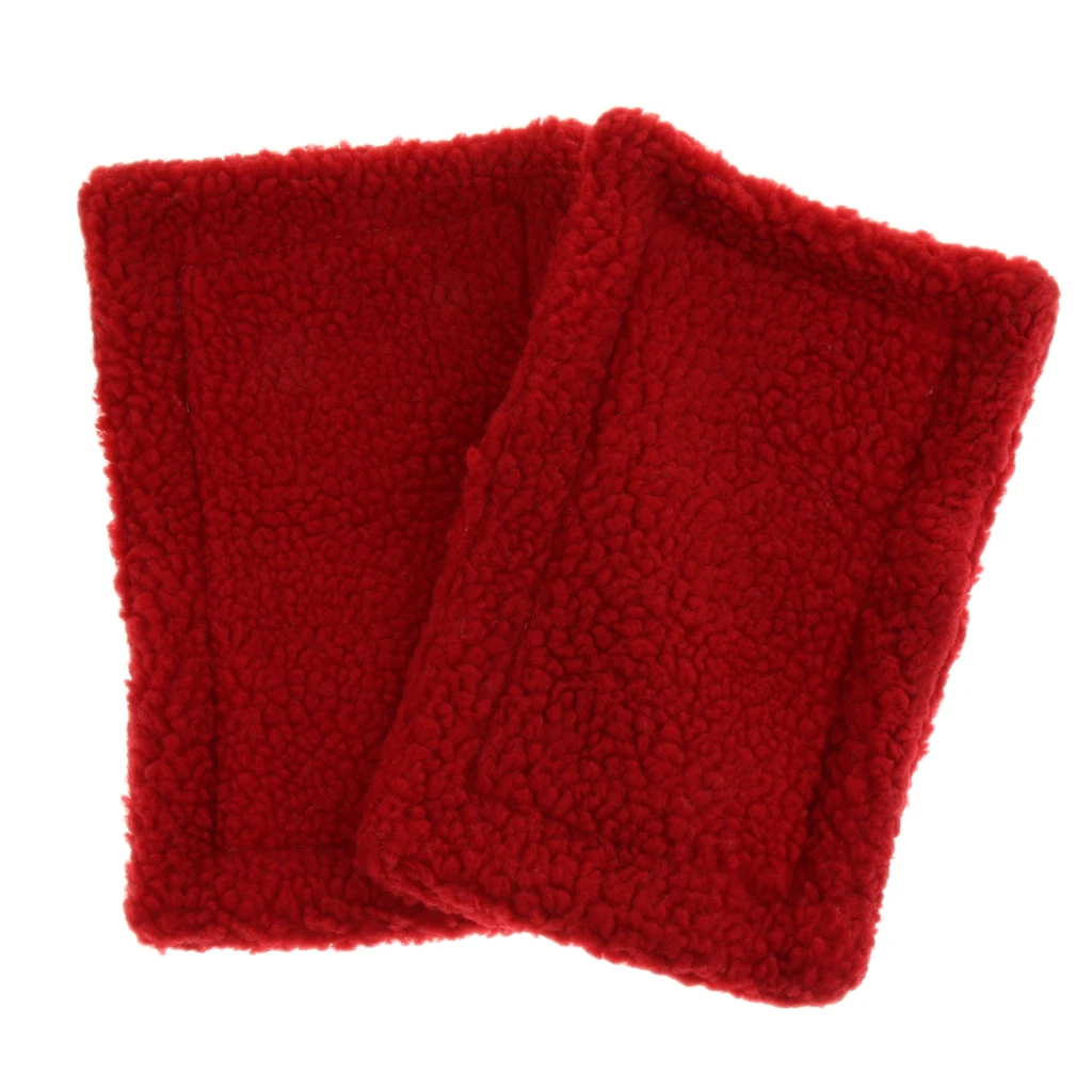 2 Pack Velvet Small Animals Warm Mat for Hamster, Guinea Pig, Ferret