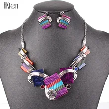 MS20676 Moda Juegos de Joyería Plateada Plata Púrpura/Leopard/Azul/Gris Colores Regalos Del Partido Único Del Diseño de la Alta Calidad envío Gratis