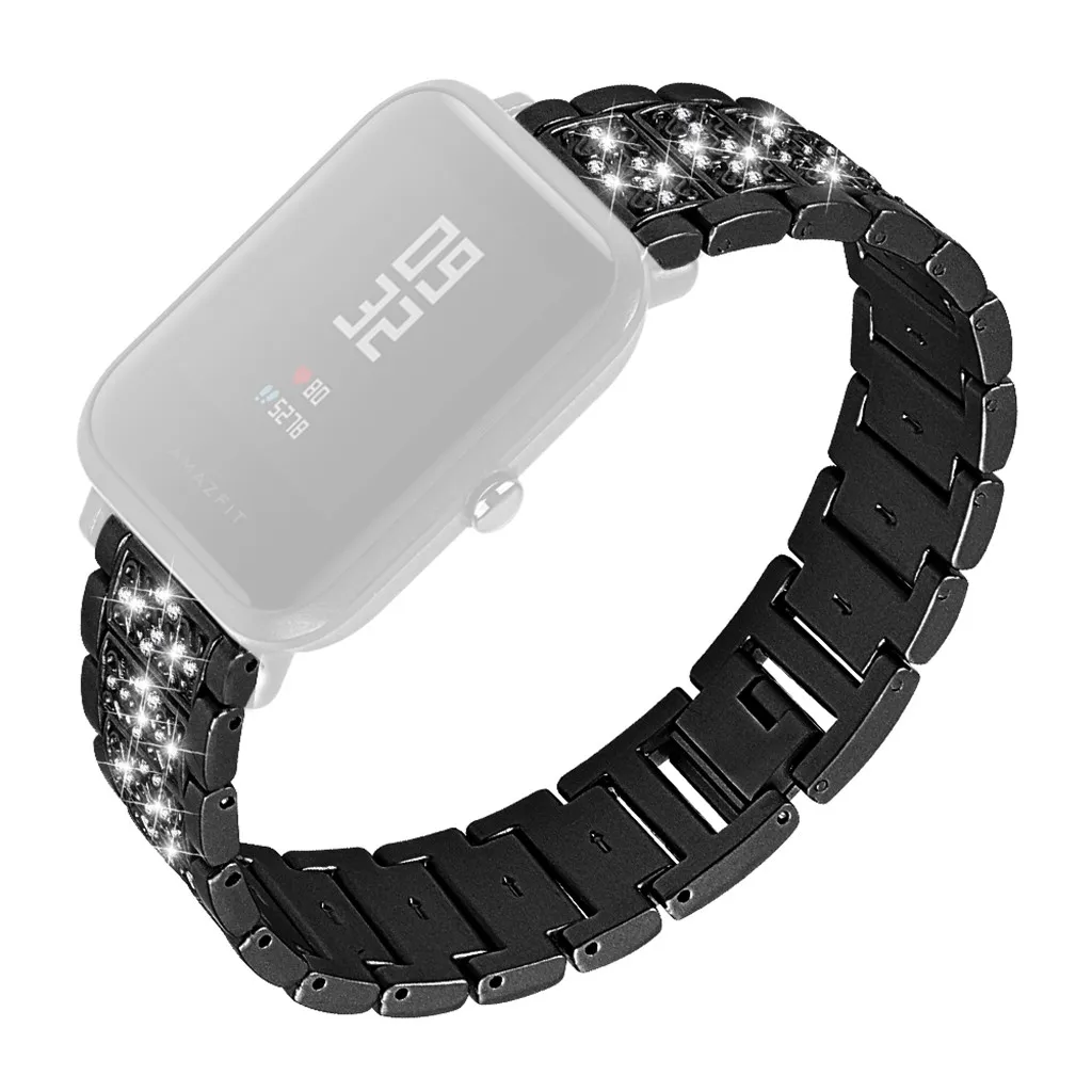 

OMESHIN Amazfit BIP Youth Watch Replacement Metal Crystal Watchband Wristband Fashion Replacement Alloy 0713