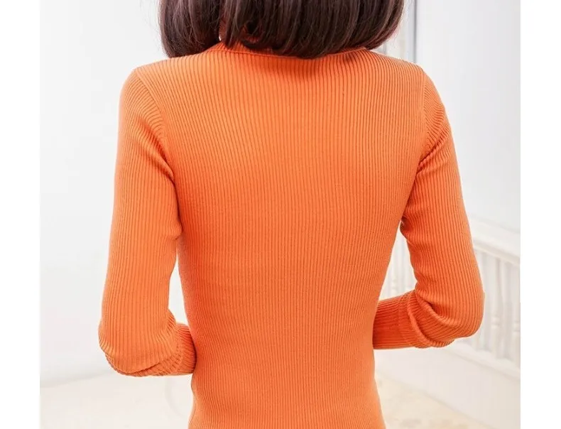 2017 women's slim medium-long turtleneck sweater thickening sweater knitting sweater pattern 42
