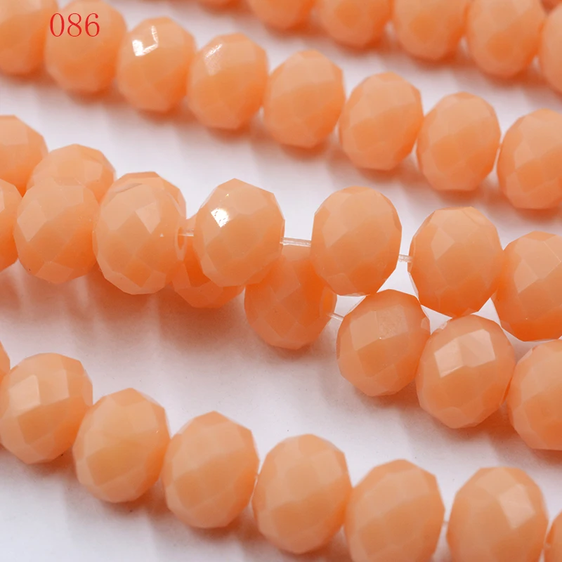 FLTMRH Light orange Color 6mm 50pcs Rondelle Austria faceted Crystal