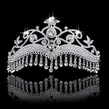 Beauty Tassel Tiara Crown Hair Jewelry Quality New Style Headdress Bride Wedding Tiaras Pro Crowns Hair accessories