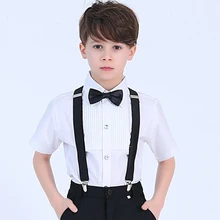 Летние белые рубашки для мальчиков и девочек новая официальная хлопковая школьная форма с короткими рукавами для детей 8, 10, 12, 14 лет, Vestidos