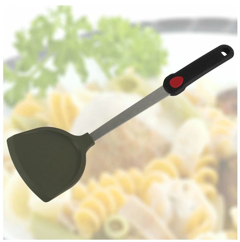 Non Stick LFGB Silica Get Spatula/Turner With Stainless Steel Stick