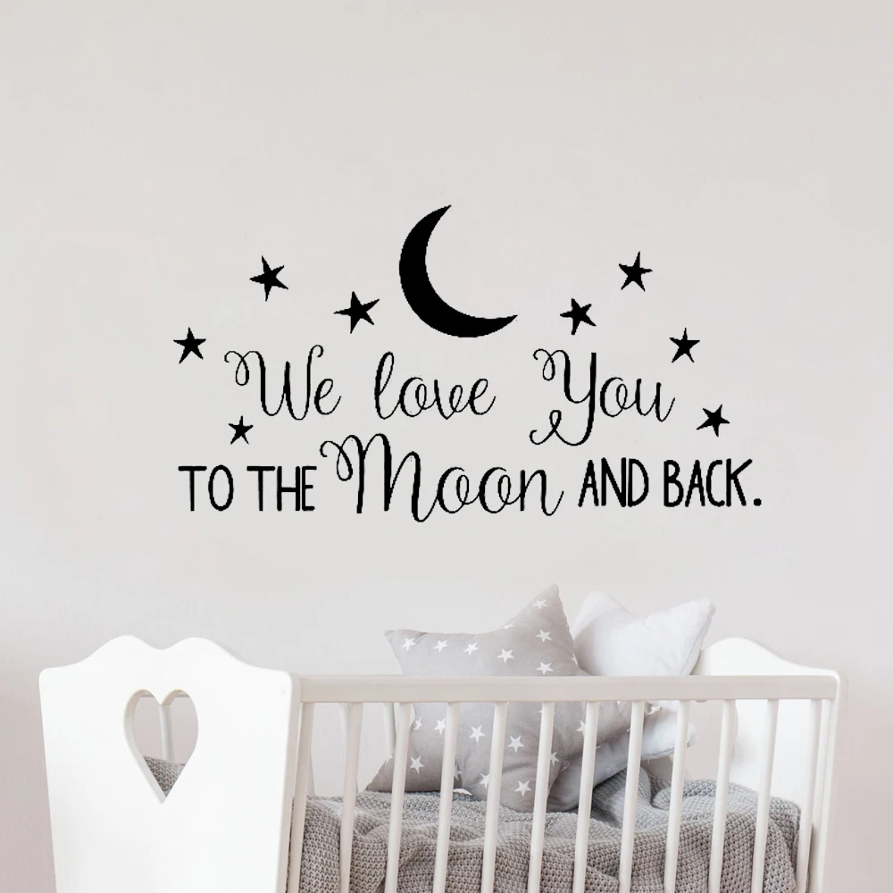 I Love you to the Moon  Vinyl Decal Home Wall Decor 