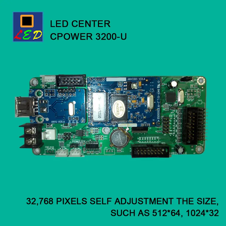 

LED CENTER CPOWER 3200 USB PORT SEND DATA CONTROL CARD LED SIGNS BOARD lumen single Monochrome double color controller