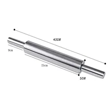 Гладкая домашняя металлическая скалка для теста выпечка инструмент ролик для пасты пицца печенье и теста A719