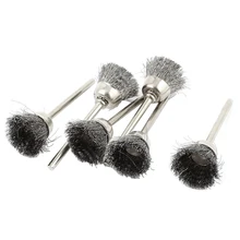 3 мм хвостовик 15 мм диаметр чашки Проволока из нержавеющей стали полировки Кисточки 6 шт
