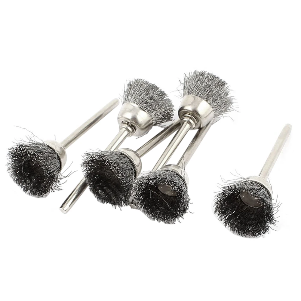 3mm Shank 15mm Cup Dia Stainless Steel Wire Polishing Brush 6 Pcsin