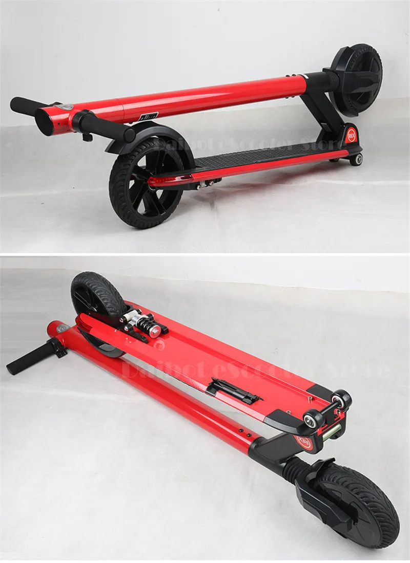 Clearance Daibot 8.5 Inch Electric Kick Scooters 2 Wheel Electric Scooter With Bluetooth/APP 250W 36V Red Adult Foldable Electric Scooter 16