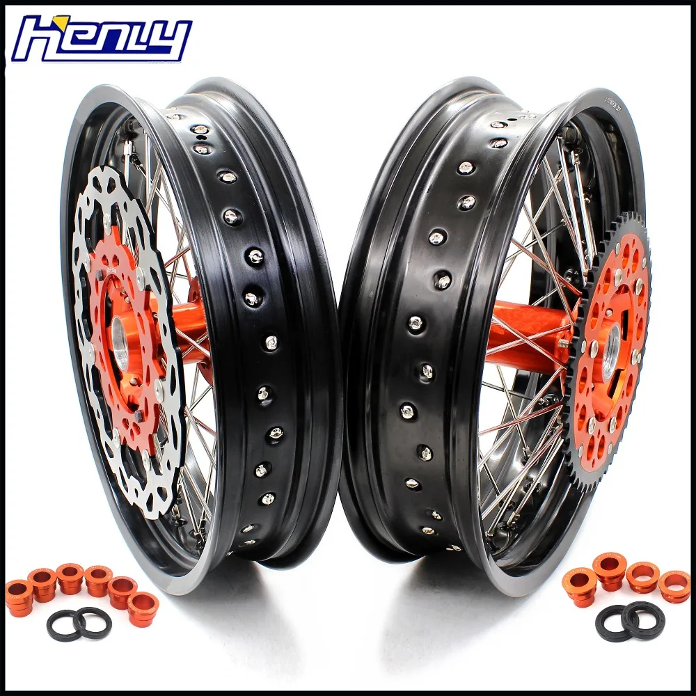 3.5/4.25 Complete Spoked Wheels Rims Set For KTM SX SXF EXC EXC E EXC F
