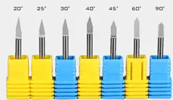 10 шт. 3.175 мм * 38 мм гравировальный биты, резак Graver Вырезка Ножи для ПВХ, дерево, акрил, МДФ, ABS Материал Резка