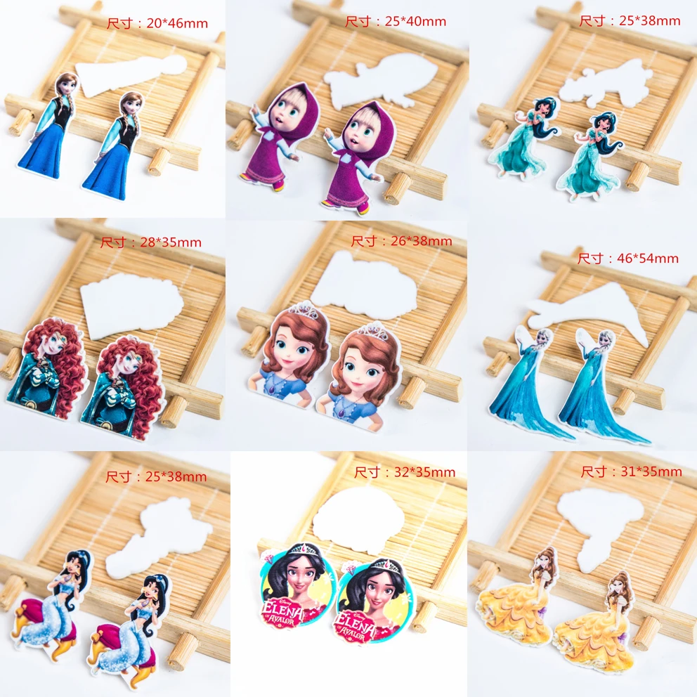 

Kawaii Cartoon Figurine Princess Jasmine Flat Back Planar Resin Craft Diy Bow Hair Hairpin Accessories Acrylic Jewelry Magnici