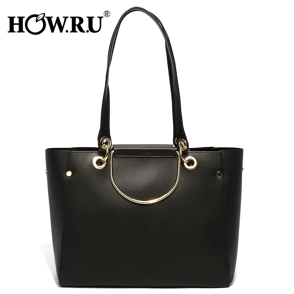 

HOW.R.U Large Tote Bag for Women Simple Women Handbags High Quality Large Capacity Shoulder Bag Ladies Shopping Travel Hand Bags