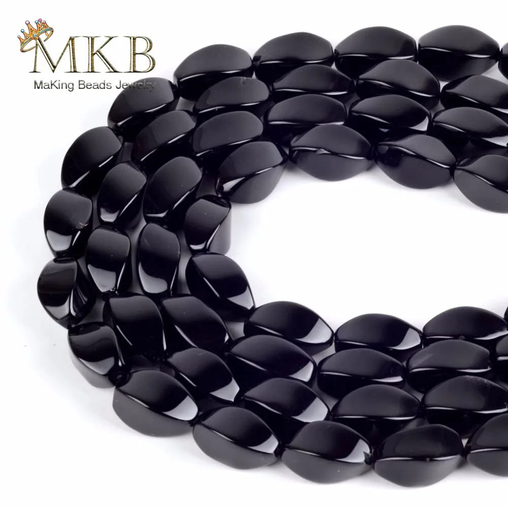 

Wholesale 10*16mm Geometric Black Agates Beads For Jewelry Making Natural Stone Spacer Beads Diy Bracelet Necklace 15INCHES