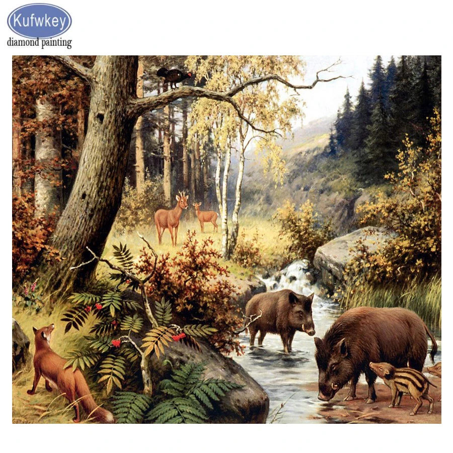 Diamant Peinture Léopard Forêt Mural Art Artisanat 3D DIY Broderie Animal Neuf