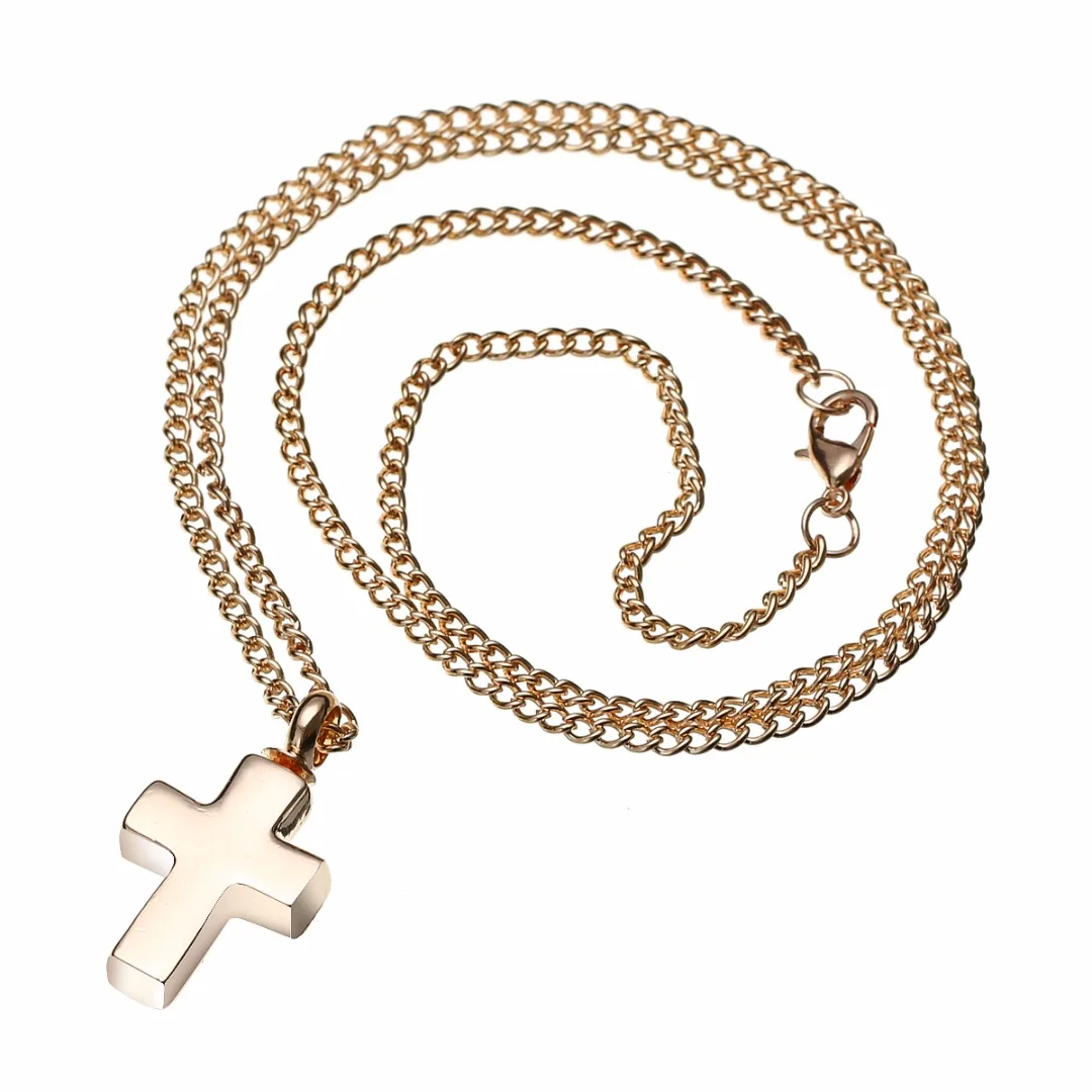 Cremation Urn Pendant Necklace Classic Mini Rose Gold Ash Holder Lonk Memorial Chian Necklaces Collar Charming Jewelry