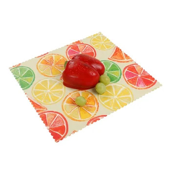 

3PCS Cotton Beeswax Fresh Cloth Food Wrap Cling Film Reusable Food Preservation Cloth