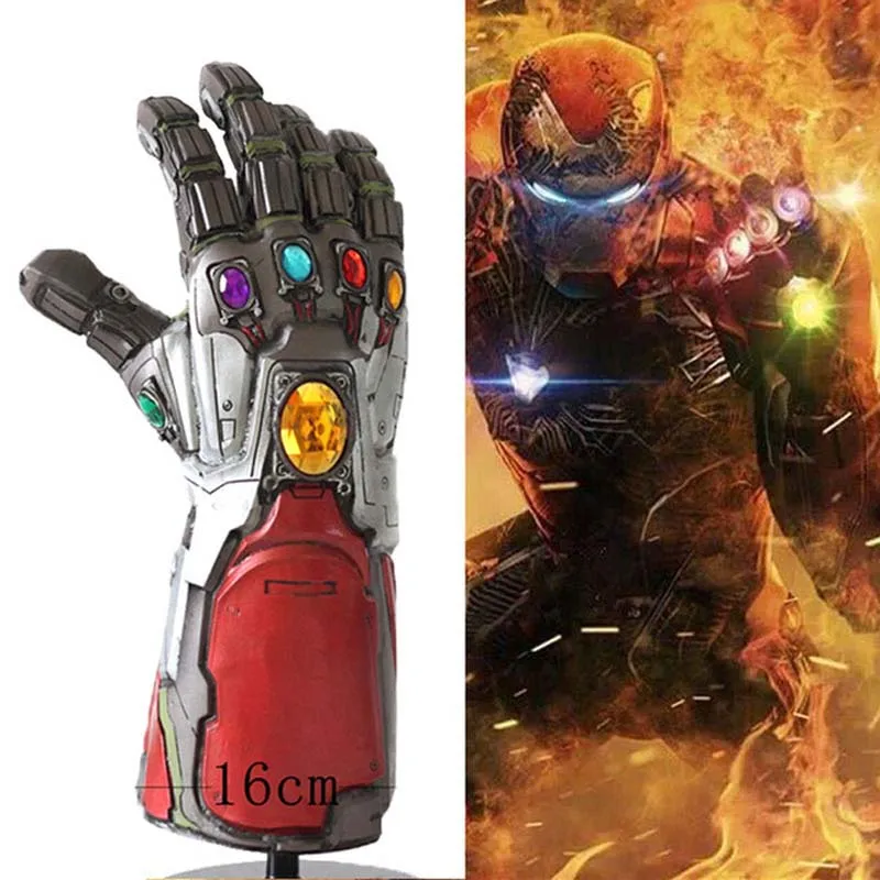 Мстители Бесконечность войны Бесконечность Gauntlet светодиодный свет перчатки Таноса маска для косплея Железный человек перчатка для детей взрослый костюм на Хэллоуин