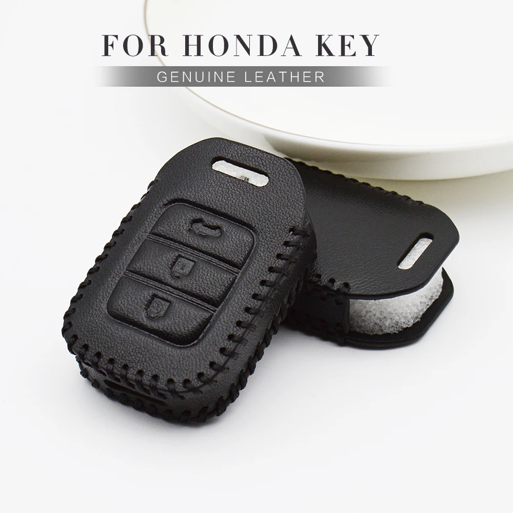Genuine Leather Car Key Case Cover For Honda Civic 2017 2018 Accord