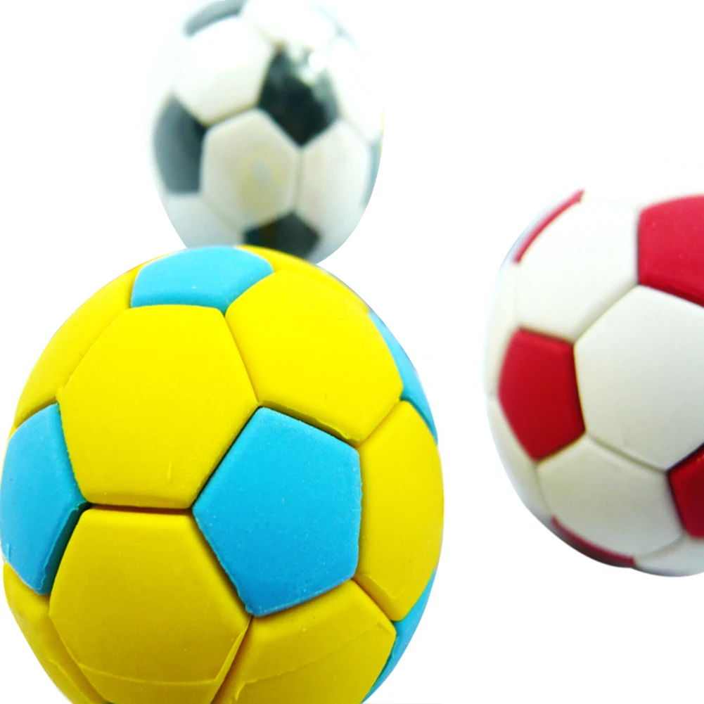 3Pcs Football Soccer Rubber Eraser Creative Stationery School Supplies