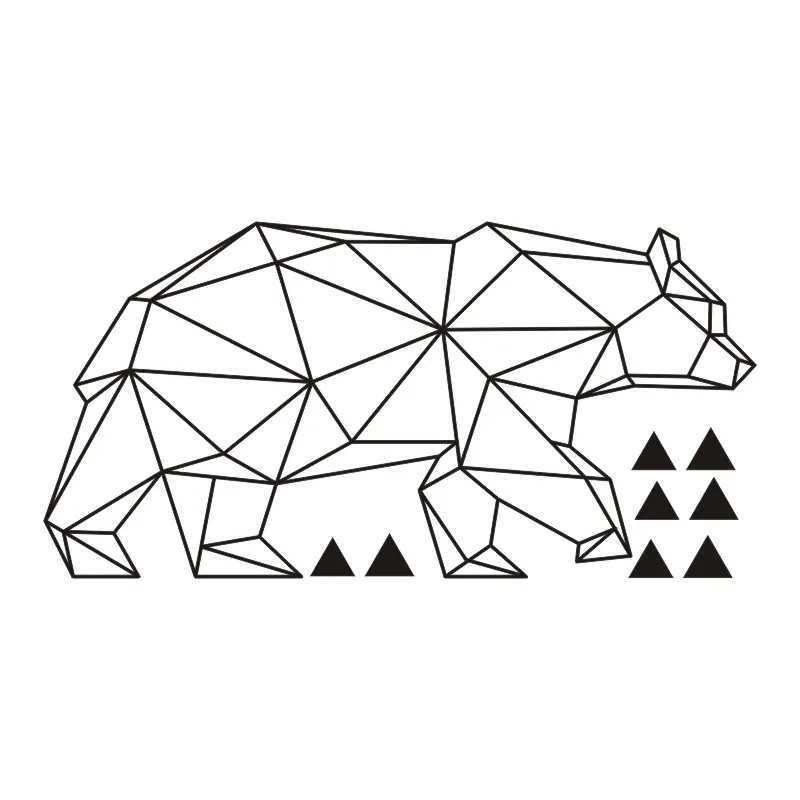 Животные из треугольников рисунки