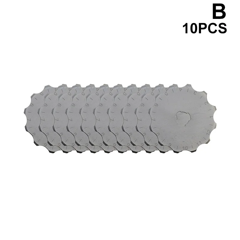 

Newly 10 Pcs/Set 45mm Rotary Cutter Refill Blades for Fabric Leather Quilting Sewing TE889