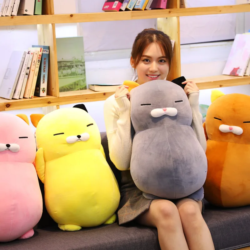60 см Kawaii мультяшная кошка подушка для сна мягкая плюшевая милая игрушка мягкие
