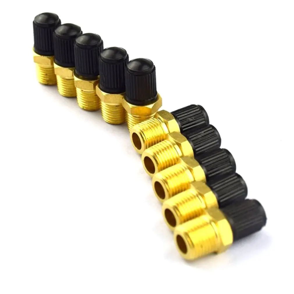 

2PCS/SET Professional Double Head 1/8" NPT MPT Brass Air Compressor Tank Fill Valve Schrader Car Accessories