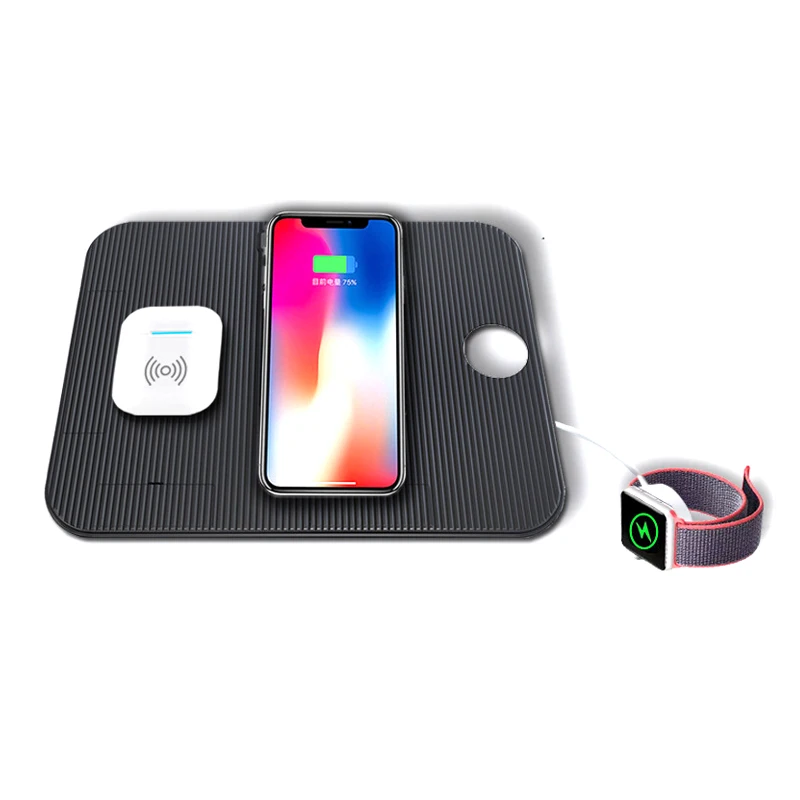 

Wireless Charger 3 in 1 Charging Portable for Apple Watch iPhone 8 XS XR Mobile Phone XXM8